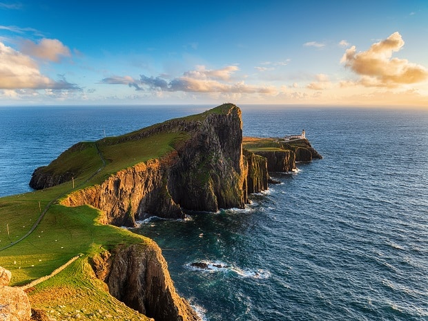 Nesit,Point,Lighthouse,In,The,Evening,Light,On,The,Isle