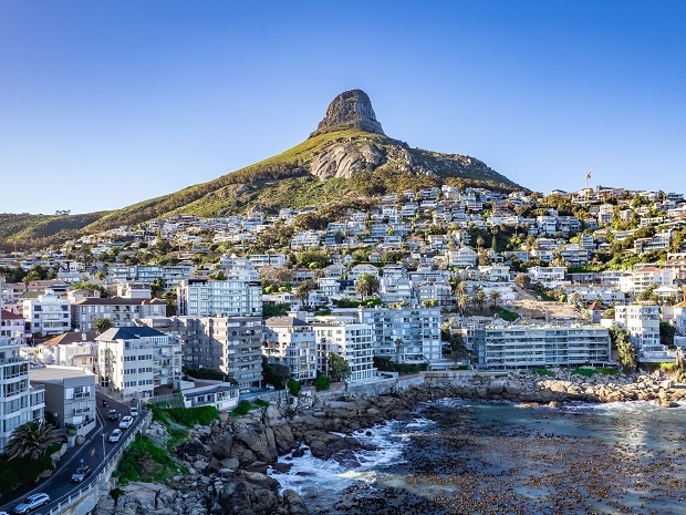 Aerial,View,Of,Sea,Point,And,Its,Tidal,Pool,In