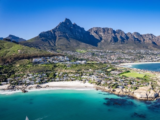 Aerial,View,Of,Clifton,Beach,In,Cape,Town,,Western,Cape,