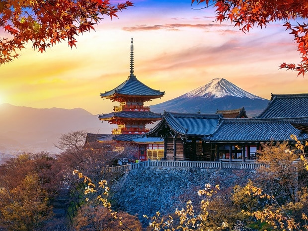 Autumn,Season,At,Sunset,In,Japan.,Travel,Concept.